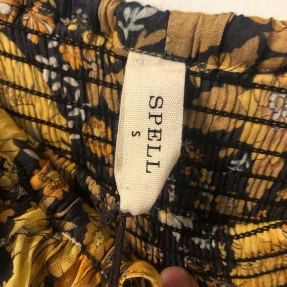 NWT - Spell Hibiscus Lane Strapless Flutter Midi Dress - SM - Picture 4 of 7